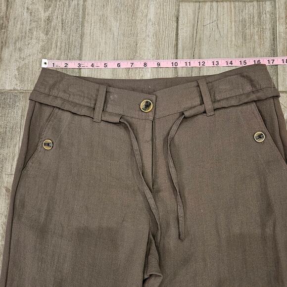 Sandro Pants Women Size 12 Straight Leg Lightweight Washable Trouser Heath Cliff - Picture 2 of 13